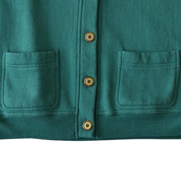 Vintage Teal Button-Up Cardigan Unisex – Size Medium, Cozy and Preppy - Picture 3 of 6